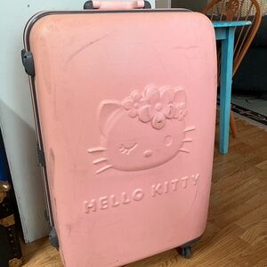 Used Large Hello Kitty Suitcase owned by Flaming Lips lead signed